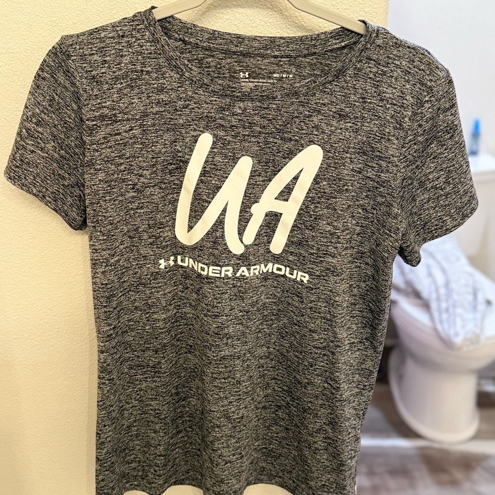 Under Armour Black and White Logo Tee